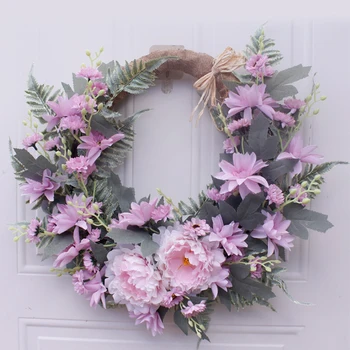 Artificial Dahlia Flowers Peony Wreath for Front Door Farmhouse Wreath for All Seasons Christmas Wedding Half Coverage 
Artificial Dahlia Flowers Peony Wreath for Front Door Farmhouse Wreath for All Seasons Christmas Wedding Half Coverage