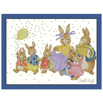 Little Rabbit's Party patterns Counted Cross Stitch 11CT 14CT 18CT DIY Cross Stitch Kits Embroidery Needlework Sets home decor
Little Rabbit's Party patterns Counted Cross Stitch 11CT 14CT 18CT DIY Cross Stitch Kits Embroidery Needlework Sets home decor