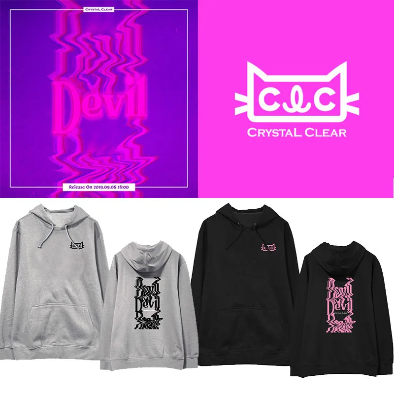 KPOP CLC дьявол альбом Толстовка в стиле хип хоп Повседневная Свободная одежда с