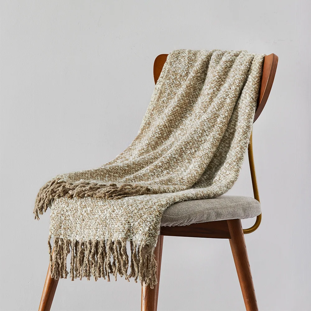 Nordic Knitted Blanket Sofa Bed Decorative Office Lunch Break Woven Blanket Beach Blanket Tassel Air Conditioning Blanket
Nordic Knitted Blanket Sofa Bed Decorative Office Lunch Break Woven Blanket Beach Blanket Tassel Air Conditioning Blanket