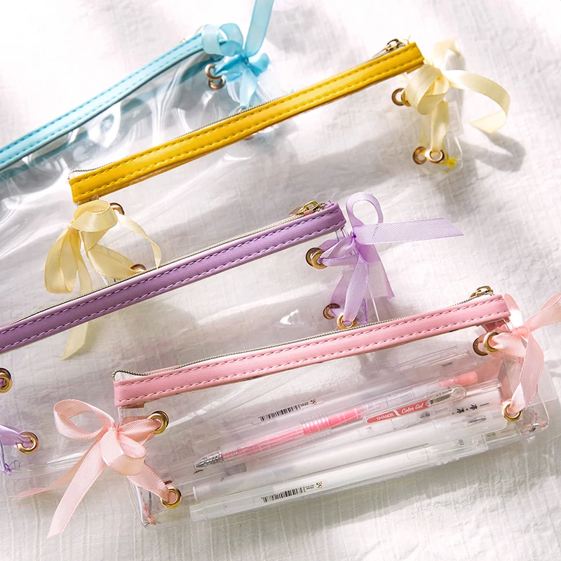 Simple and Cute Pencil Case Large Capacity Waterproof Transparent Student Pencil Case Stationery Storage Bag School Supplies New
Simple and Cute Pencil Case Large Capacity Waterproof Transparent Student Pencil Case Stationery Storage Bag School Supplies New