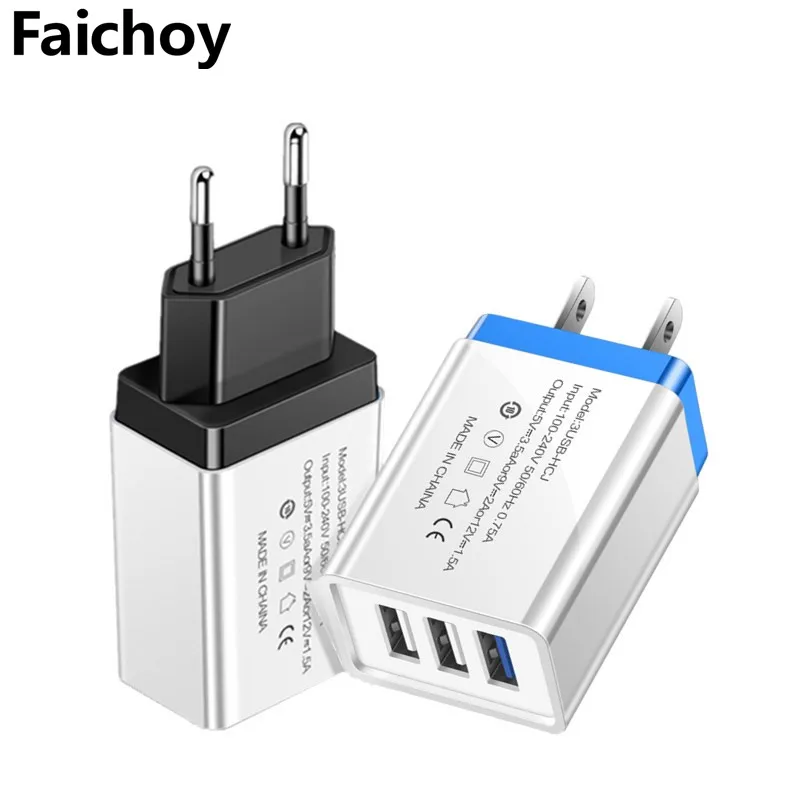 Good Universal 3 Ports USB Charger EU US Plug Travel Wall Mobile Phone Charger Fast Charging For iphone 7 X Xs Samsung S9 Xiaomi
Good Universal 3 Ports USB Charger EU US Plug Travel Wall Mobile Phone Charger Fast Charging For iphone 7 X Xs Samsung S9 Xiaomi