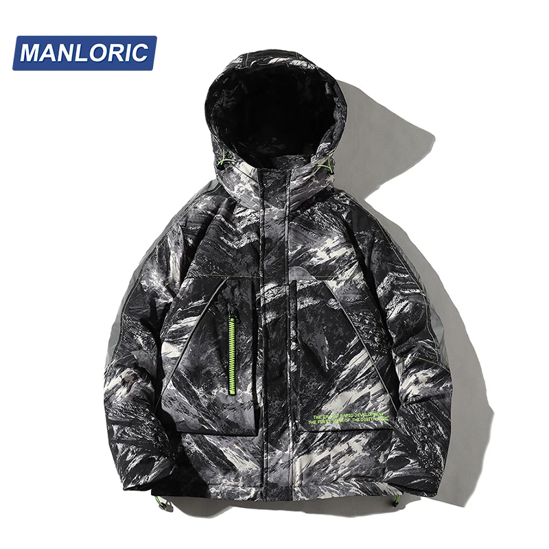 MANLORIC Camouflage Hooded Pockets Men's Winter Down Jacket Regular 90% White Duck Down Thick Warm Casual Down Coat
MANLORIC Camouflage Hooded Pockets Men's Winter Down Jacket Regular 90% White Duck Down Thick Warm Casual Down Coat