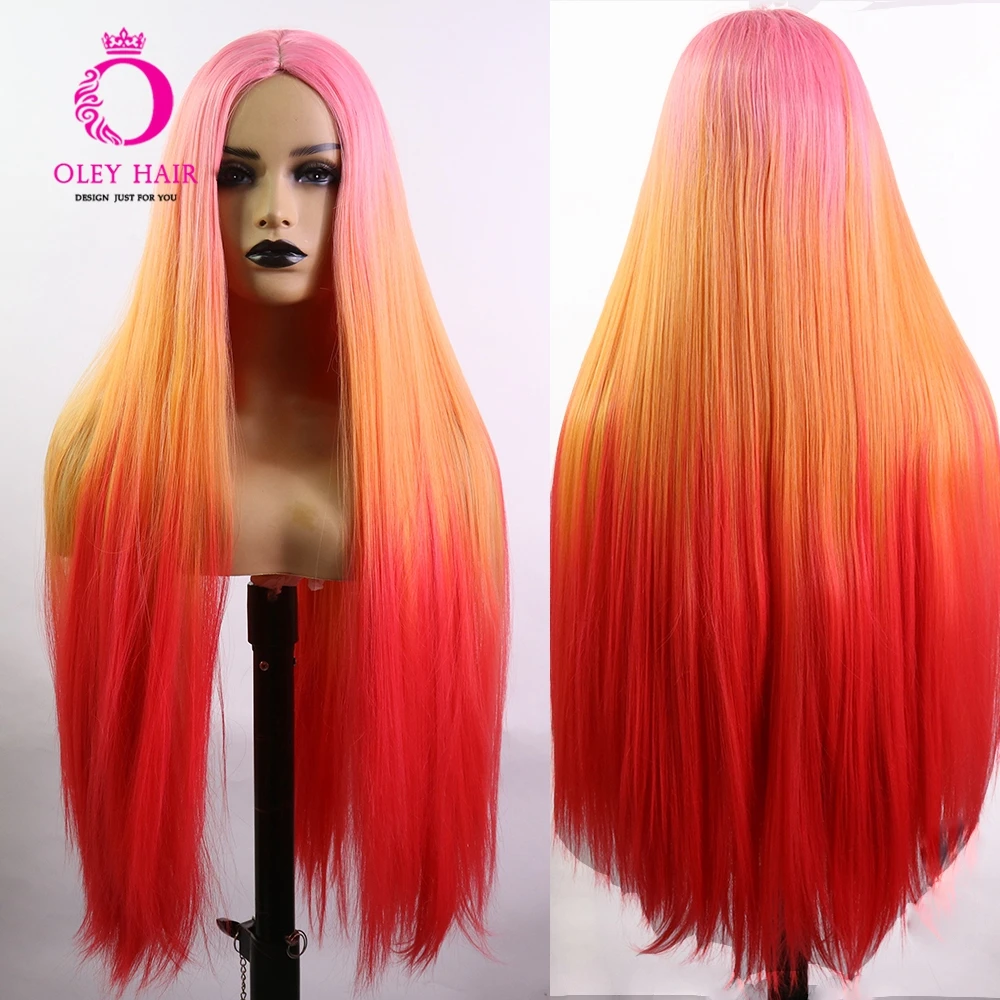 Orange Ombre Pink Long Straight Synthetic Non-lace Wigs Heat Resistant 28 Inch Drag Queen Red Cosplay Wigs For Women OLEY 180%
Orange Ombre Pink Long Straight Synthetic Non-lace Wigs Heat Resistant 28 Inch Drag Queen Red Cosplay Wigs For Women OLEY 180%