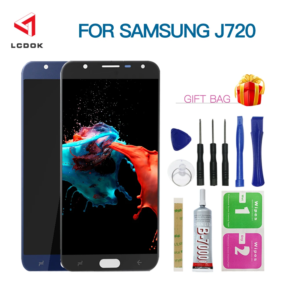 Adjustable Brightness LCD For Samsung Galaxy J7 Duo 2018 J720 J720F LCD Display Touch Screen Digitizer Assembly Panel Parts
Adjustable Brightness LCD For Samsung Galaxy J7 Duo 2018 J720 J720F LCD Display Touch Screen Digitizer Assembly Panel Parts