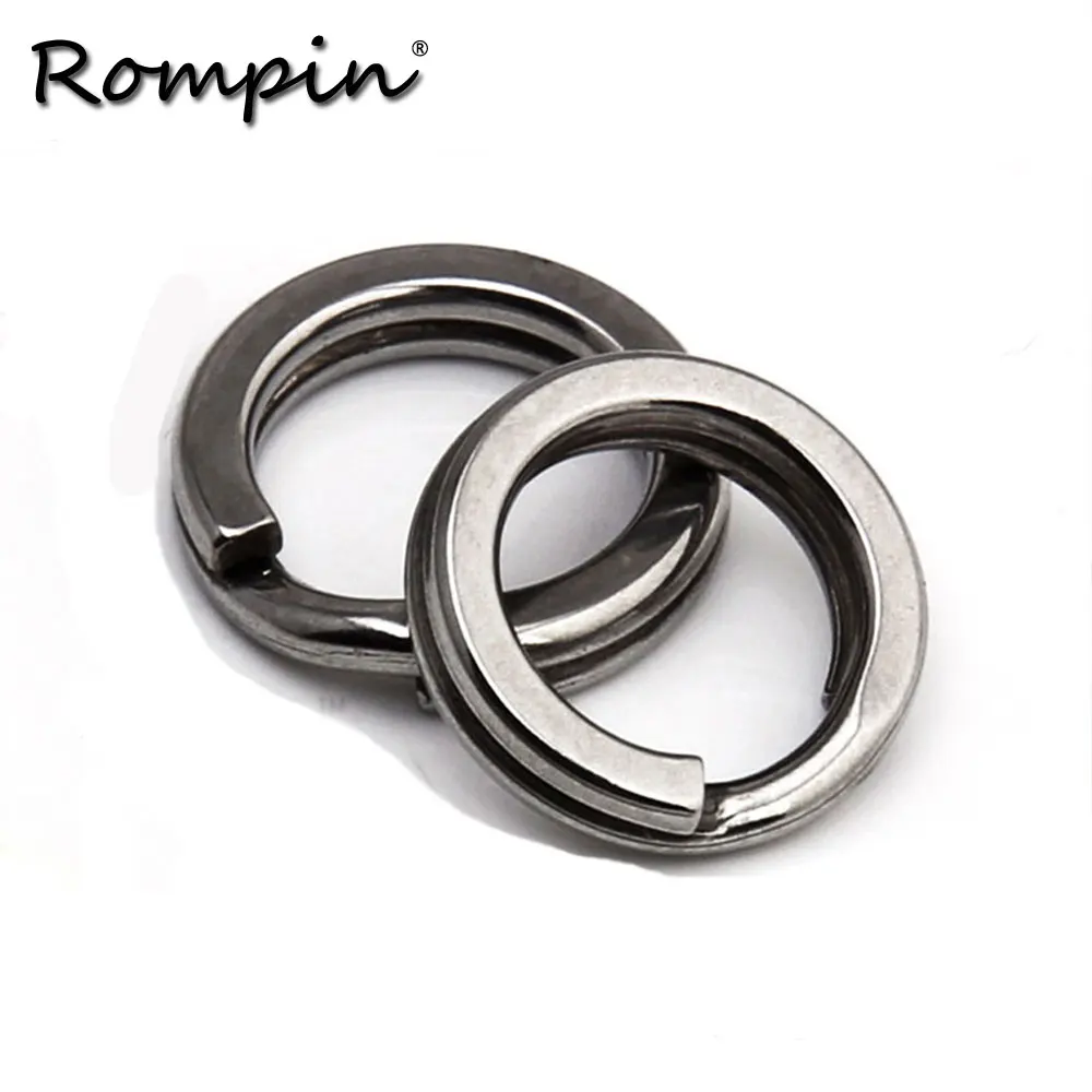 Rompin 50 шт./лот плоские кольца из нержавеющей стали для рыбалки | Спорт и