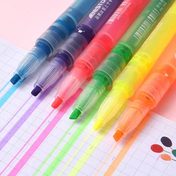 6 sets of Japanese and Korean candy color glittering color note pen rough stroke key students mark pen with fluorescent pen
6 sets of Japanese and Korean candy color glittering color note pen rough stroke key students mark pen with fluorescent pen