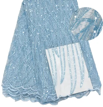 Lace Fabric 2019 High Quality Lace Blue African Fabric French Laces Tulle Lace Fabric with Sequin
Lace Fabric 2019 High Quality Lace Blue African Fabric French Laces Tulle Lace Fabric with Sequin