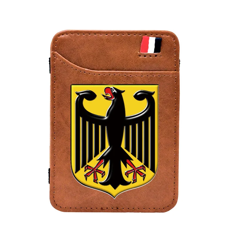 Classic Fashion Coat of arms of Germany Symbol Pu Leather Magic Wallets Men Women Money Clips Card Purse Thin Cash Holder
Classic Fashion Coat of arms of Germany Symbol Pu Leather Magic Wallets Men Women Money Clips Card Purse Thin Cash Holder