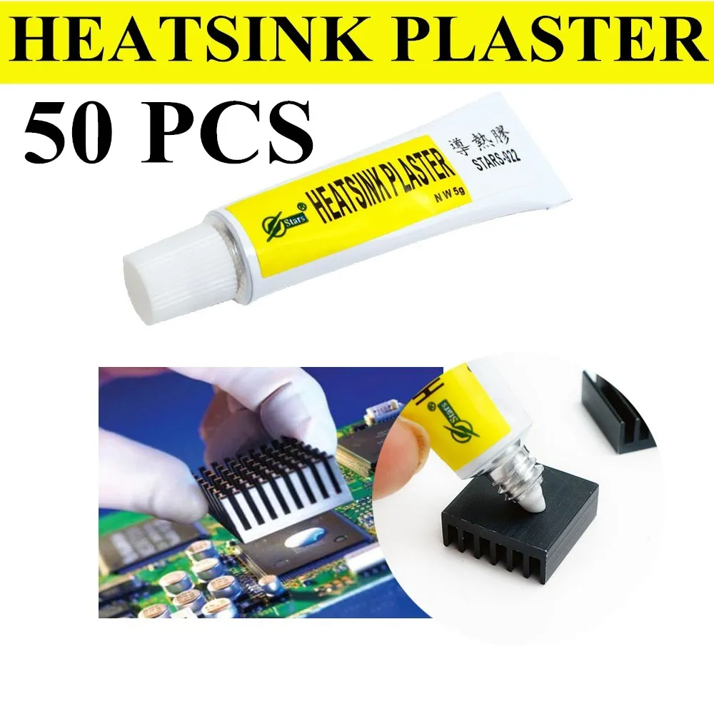 Thermal Conductive Heatsink Plaster Viscous Adhesive Compound Glue For PC GPU IC 8CKC 50PCS
Thermal Conductive Heatsink Plaster Viscous Adhesive Compound Glue For PC GPU IC 8CKC 50PCS