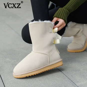 VCXZ 2020 new fashion high quality Cowhide leather women ankle winter boots bowknot keep warm wool fur lined for lady snow boots
VCXZ 2020 new fashion high quality Cowhide leather women ankle winter boots bowknot keep warm wool fur lined for lady snow boots
