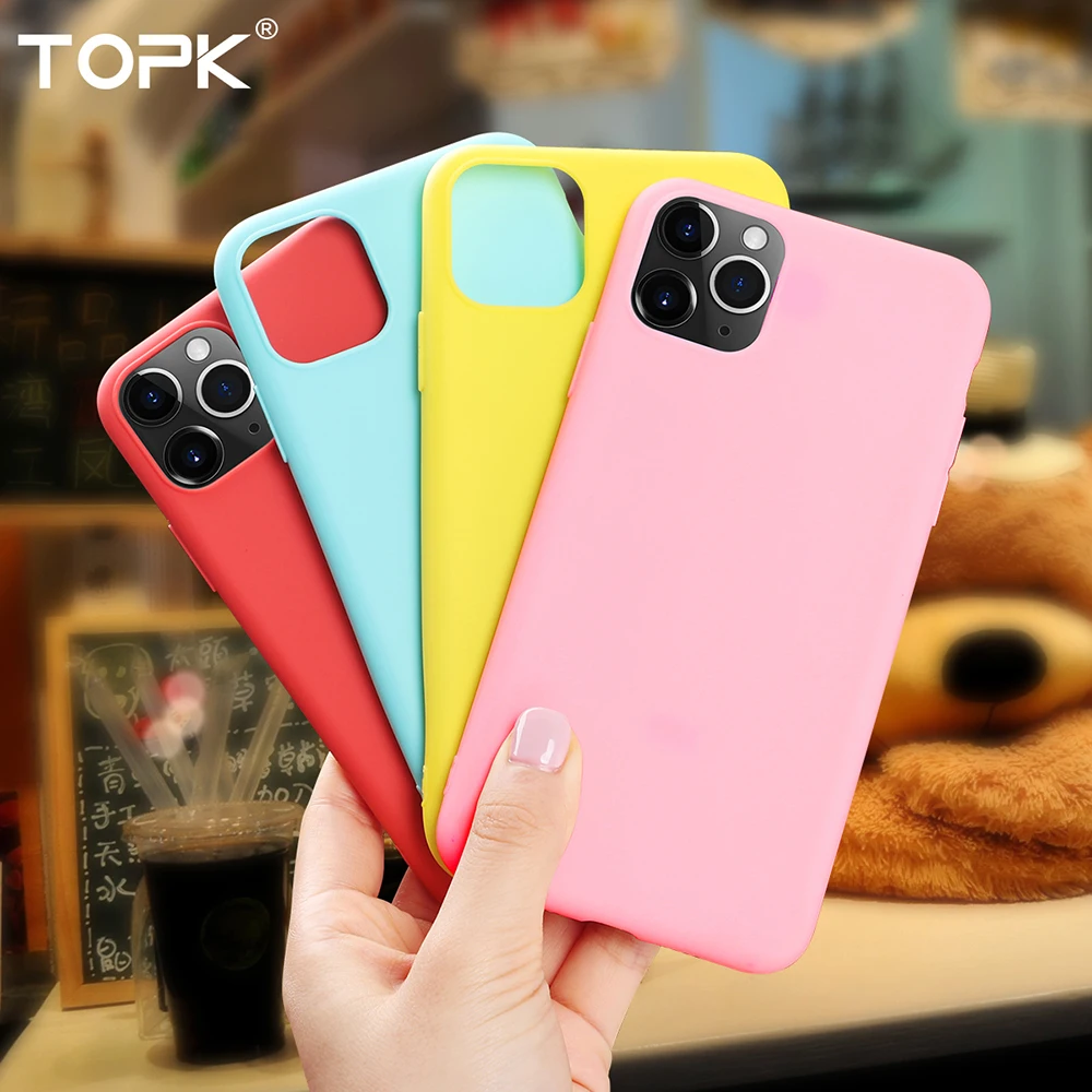 TOPK Soft Thin TPU Phone Case for iPhone 11 Pro Max Anti-knock Candy Color for Apple iPhone X Xs Max 8 7 6s Plus Cover Case
TOPK Soft Thin TPU Phone Case for iPhone 11 Pro Max Anti-knock Candy Color for Apple iPhone X Xs Max 8 7 6s Plus Cover Case