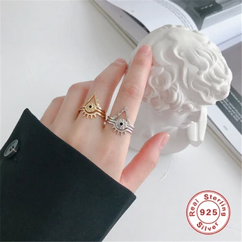 1Pc 925 Silver Rings For Women Gold Sun Evil Eye Rings Girl Adjustable Finger Rings Female Baroque Crown Geometric anillos R5
1Pc 925 Silver Rings For Women Gold Sun Evil Eye Rings Girl Adjustable Finger Rings Female Baroque Crown Geometric anillos R5