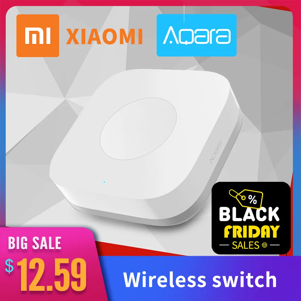 Original Xiaomi Aqara Smart Wireless Switch Intelligent Application Remote Control ZigBee Connection 1 Key Control For Mi Home
Original Xiaomi Aqara Smart Wireless Switch Intelligent Application Remote Control ZigBee Connection 1 Key Control For Mi Home