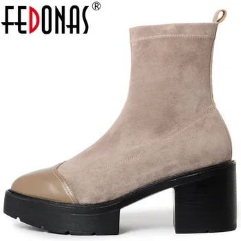 FEDONAS Fashion Platform Shoes Woman 2020 Winter Newest Genuine Leather High Heels Boots Boots Party Working Women Ankle Boots
FEDONAS Fashion Platform Shoes Woman 2020 Winter Newest Genuine Leather High Heels Boots Boots Party Working Women Ankle Boots
