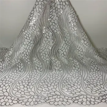 2020 Latest African Lace Fabric High Quality African French net tulle Lace Fabric with Sequins embroidery For African Wedding
2020 Latest African Lace Fabric High Quality African French net tulle Lace Fabric with Sequins embroidery For African Wedding