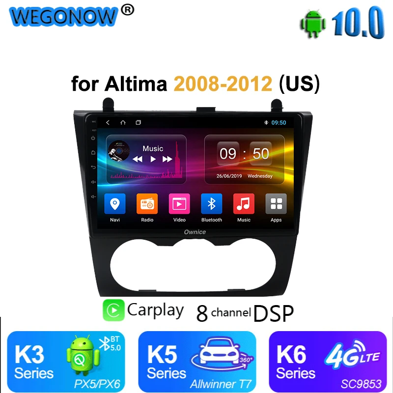 Octa Core Android 10 360 Panorama DSP SPDIF Автомобильный DVD Радио GPS навигатор плеер carplay для Nissan altima
