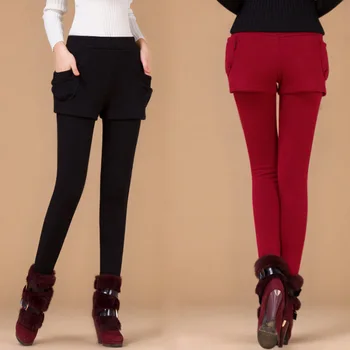 Women Autumn Leggings Fake Two Pieces Short Pants Warm Winter Female Trousers XRQ88
Women Autumn Leggings Fake Two Pieces Short Pants Warm Winter Female Trousers XRQ88