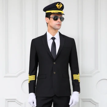 Autumn Winter Men's Pilot Outwear Suits Captain Dress Male Military Work Suit Uniform New Security Slim Fit Costume Plus Size
Autumn Winter Men's Pilot Outwear Suits Captain Dress Male Military Work Suit Uniform New Security Slim Fit Costume Plus Size