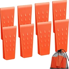 8 Pieces 5.5 Inch Tree Felling Wedges Spiked Wedge Plastic Wedge Logging Tool with Storage Bag for Tree Cutting Bucking
8 Pieces 5.5 Inch Tree Felling Wedges Spiked Wedge Plastic Wedge Logging Tool with Storage Bag for Tree Cutting Bucking