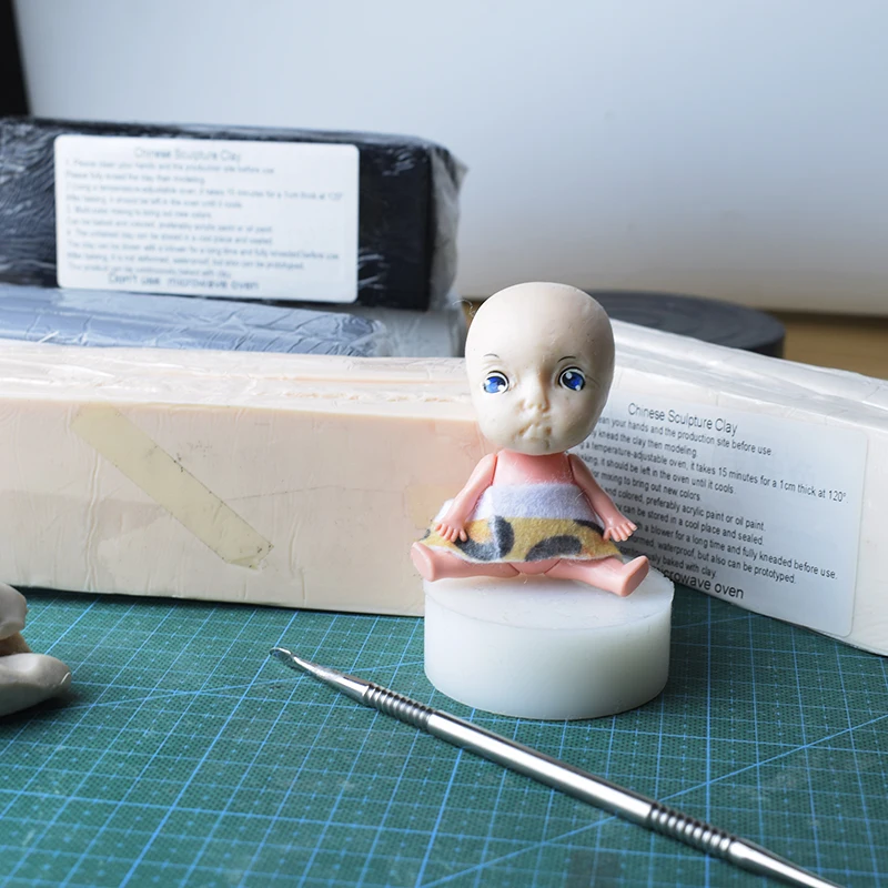 Polymer Clay textur Art DIY Soft Mud Pottery Sculpting Ceramic Action Figure Doll Modeling caving Clays for Kids 500g/piece
Polymer Clay textur Art DIY Soft Mud Pottery Sculpting Ceramic Action Figure Doll Modeling caving Clays for Kids 500g/piece