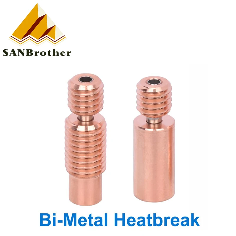 Bi-Metal Heatbreak Bimetal Heat break for E3D V6 hotend heater block for Prusa i3 MK3 Break 1.75MM Filament Smooth
Bi-Metal Heatbreak Bimetal Heat break for E3D V6 hotend heater block for Prusa i3 MK3 Break 1.75MM Filament Smooth