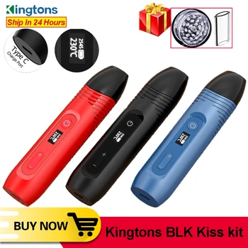 Kingtons BLK Kiss Dry Herb Vaporizer vape 1600mAh kit Ceramic Heating Herbal Vaporizer VS minifit Kingtons Oval E Cigarette kit
Kingtons BLK Kiss Dry Herb Vaporizer vape 1600mAh kit Ceramic Heating Herbal Vaporizer VS minifit Kingtons Oval E Cigarette kit