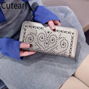 leather New Women Rivet Card Holder porte feuille femme Long Handbag monederos love Style Ladies Zipper Coin Purse Carteras 
leather New Women Rivet Card Holder porte feuille femme Long Handbag monederos love Style Ladies Zipper Coin Purse Carteras