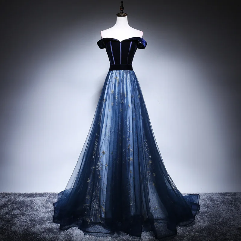 Evening Dress Elegant Elegant Elegant Elegant Elegant off-Shoulder Temperament Trailing Long Women
Evening Dress Elegant Elegant Elegant Elegant Elegant off-Shoulder Temperament Trailing Long Women