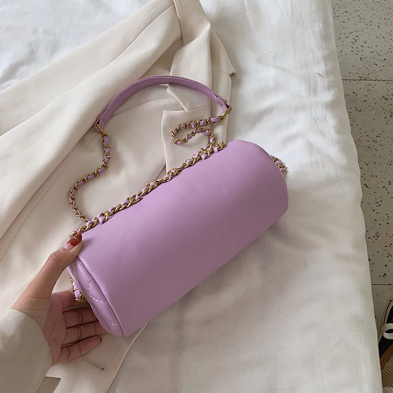 Luxury Women's Handbags Soft Shoulder Strap Leather Shoulder Bag Pillow Shape Mobile Phone Bags Cylindrical Women Crossbody Bags Luxury Women's Handbags Soft Shoulder Strap Leather Shoulder Bag Pillow Shape Mobile Phone Bags Cylindrical Women Crossbody Bags