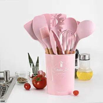 10Pcs Household High Quality Silicone Cooking Utensils Spatula Spoon Storage Bucket Set Cooking Tools Set
10Pcs Household High Quality Silicone Cooking Utensils Spatula Spoon Storage Bucket Set Cooking Tools Set
