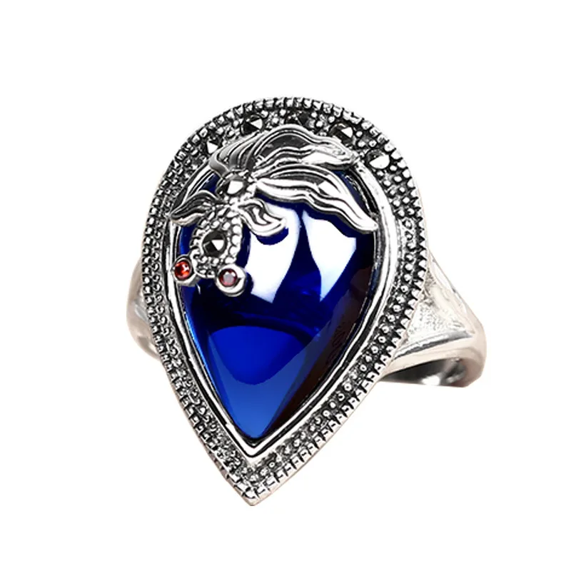 JSH Thai Sapphire Thai Silver Ring Women's Rings Fine Silver Cool Multicolored First Carp Accessories
JSH Thai Sapphire Thai Silver Ring Women's Rings Fine Silver Cool Multicolored First Carp Accessories