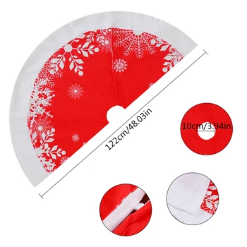 122cm Red Christmas Tree Skirt Base Non-woven Fabric Xmas Floor Mat Ornaments Decor Ornaments Home Party Decor
122cm Red Christmas Tree Skirt Base Non-woven Fabric Xmas Floor Mat Ornaments Decor Ornaments Home Party Decor