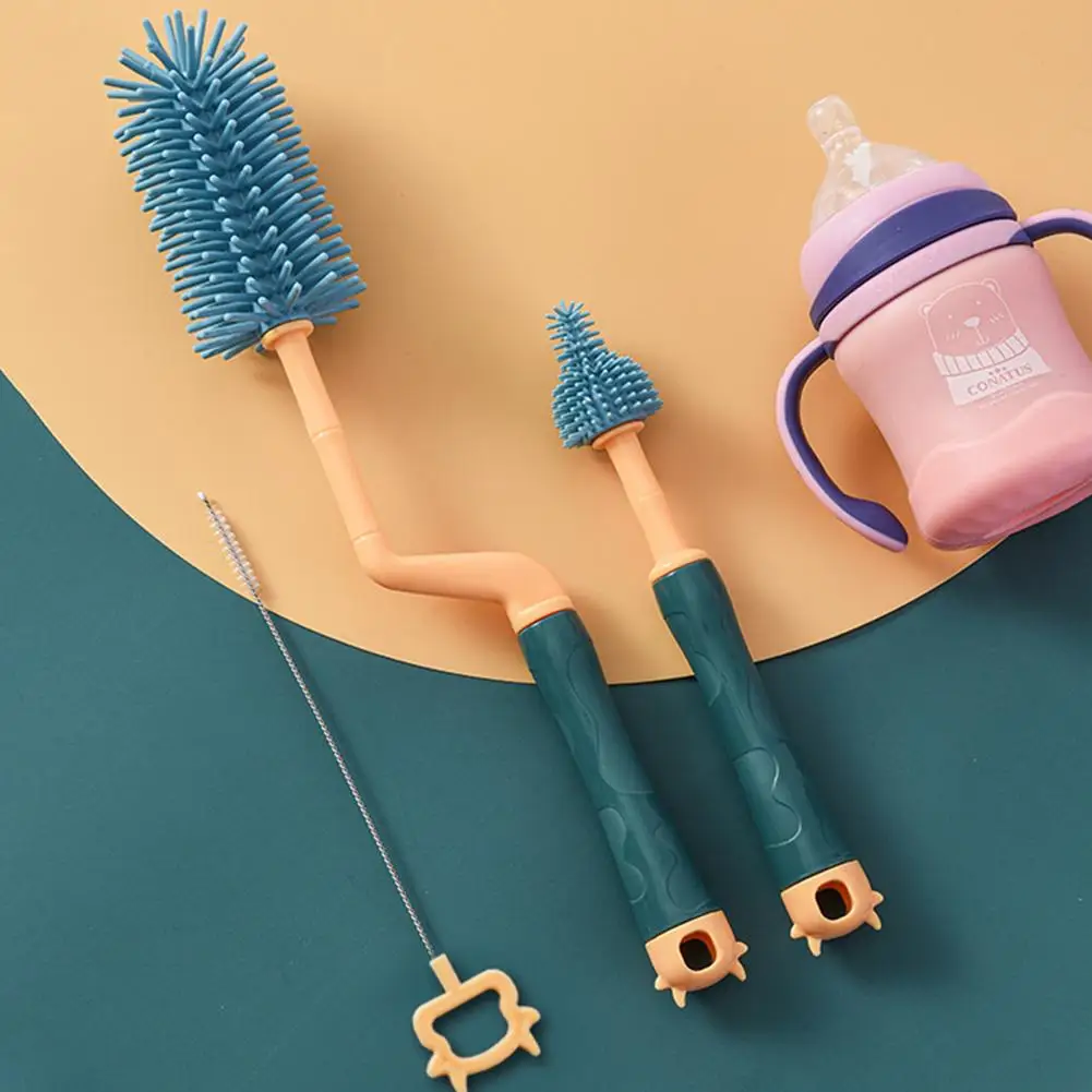 3pcs Baby Bottle Brush Silicone Rotating Bottle Washing Brush Set Nipple Brush, Straw Brush, Rotary Washing Bottle Brush Set
3pcs Baby Bottle Brush Silicone Rotating Bottle Washing Brush Set Nipple Brush, Straw Brush, Rotary Washing Bottle Brush Set