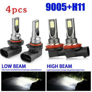 4pcs Combo LED Mini 9005 + H11 Headlight Kit Bulb High Low Beam 240W 60000 Lm Brighter Than Stock Halogen/ Xenon Headlight Bulbs
4pcs Combo LED Mini 9005 + H11 Headlight Kit Bulb High Low Beam 240W 60000 Lm Brighter Than Stock Halogen/ Xenon Headlight Bulbs
