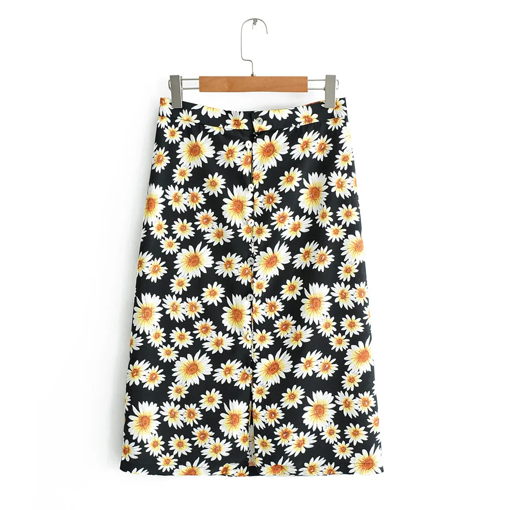2019 Summer New Style Western Style Daisy Printed Front Buckle Slim Fit Slimming Skirt
2019 Summer New Style Western Style Daisy Printed Front Buckle Slim Fit Slimming Skirt
