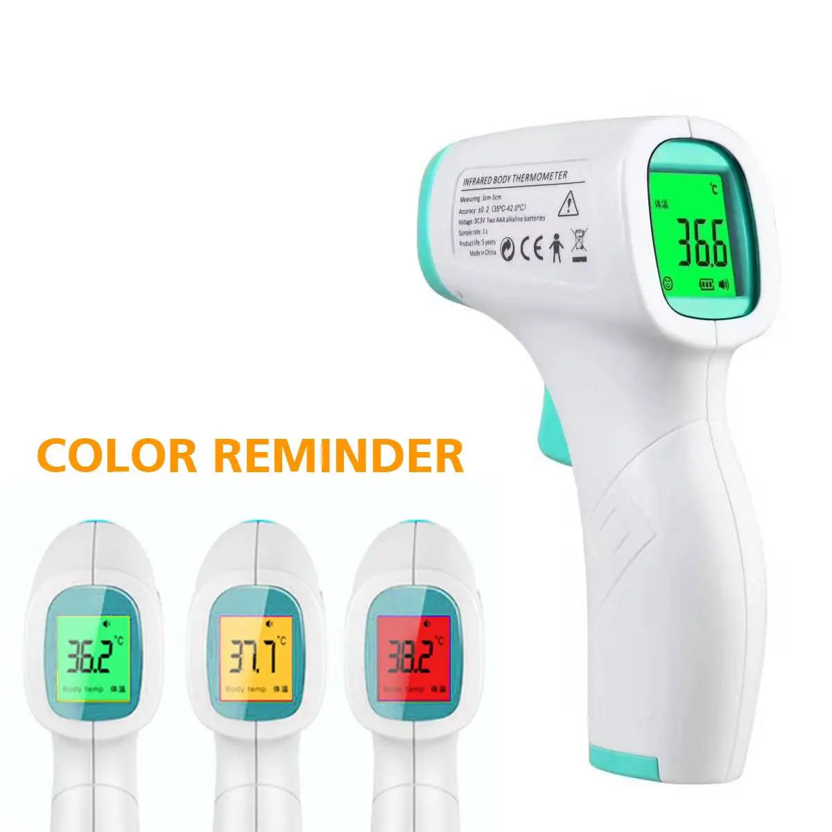 AFK Non-contact body thermometer Forehead Digital Infrared Thermometer Portable Non-contact Termometro Baby/Adult Temperature
AFK Non-contact body thermometer Forehead Digital Infrared Thermometer Portable Non-contact Termometro Baby/Adult Temperature
