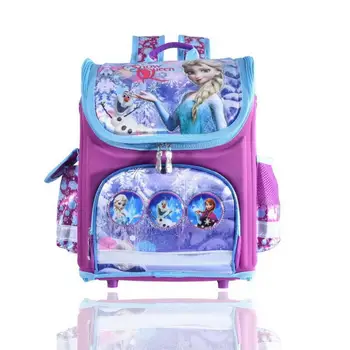 

Disney Frozen New Girls Cartoon Backpack School Bag Orthopedic Children Schoolbag Anna Elsa Backpack Mochila Infantil