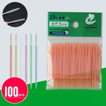 100pcs/box Double Head Dental Floss Interdental Toothpick Brush Brush Teeth Stick Dental Oral Care Toothpicks Floss Pick
100pcs/box Double Head Dental Floss Interdental Toothpick Brush Brush Teeth Stick Dental Oral Care Toothpicks Floss Pick