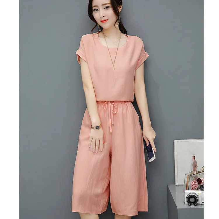Women Cotton Linen Set Two Piece Set Bow Short Sleeve Tops Wide Leg Pants Plus Size Suits Large Size Loose Outfits
Women Cotton Linen Set Two Piece Set Bow Short Sleeve Tops Wide Leg Pants Plus Size Suits Large Size Loose Outfits