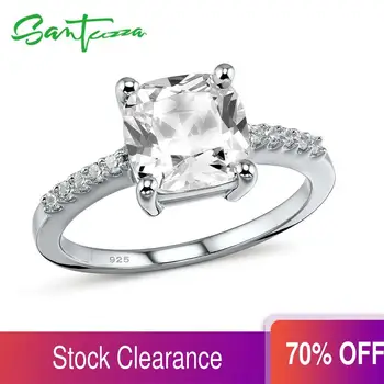Santuzza 925 Sterling Silver Ring For Woman Sparkling luxury White Cubic Zirconia Engagement Romantic Female Rings Fine Jewelry
Santuzza 925 Sterling Silver Ring For Woman Sparkling luxury White Cubic Zirconia Engagement Romantic Female Rings Fine Jewelry