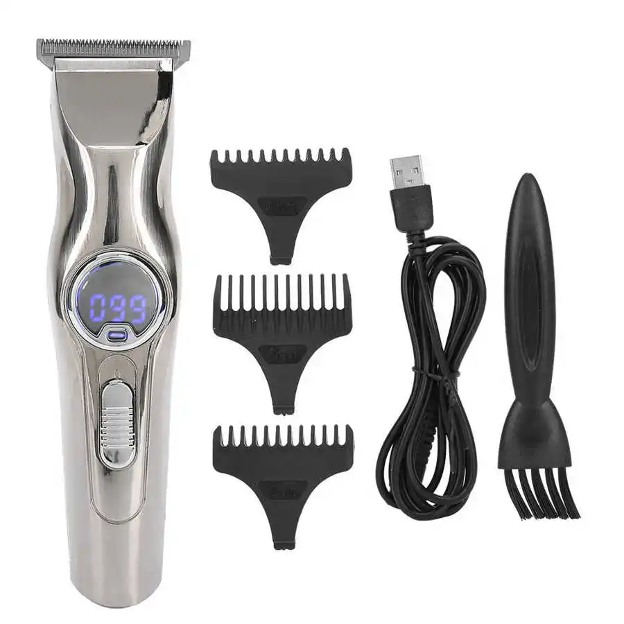 

Low Noise Designs Electric Hair Clippers 0 Cutter Head LCD USB Rechargeable Strong Motor Hair Cutter R Stainless Steel Head