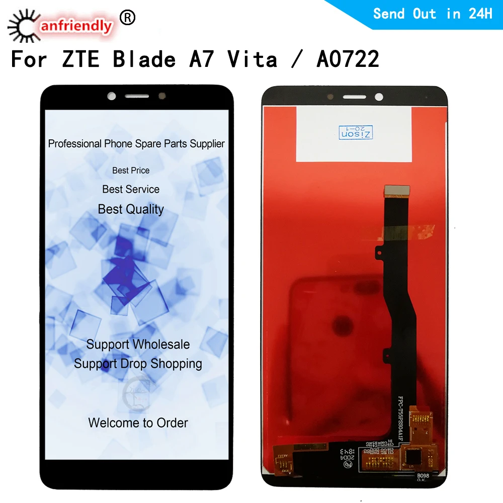 ЖК дисплей и сенсорная панель для ZTE Blade A7 Vita A7vita A0722 сменный дигитайзер с рамкой в