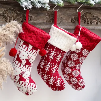 New Christmas Stocking Kid Elk Gift Cloth Jewelry Knitting for Children Tree Christmas Decoration Candy Wool Socks
New Christmas Stocking Kid Elk Gift Cloth Jewelry Knitting for Children Tree Christmas Decoration Candy Wool Socks