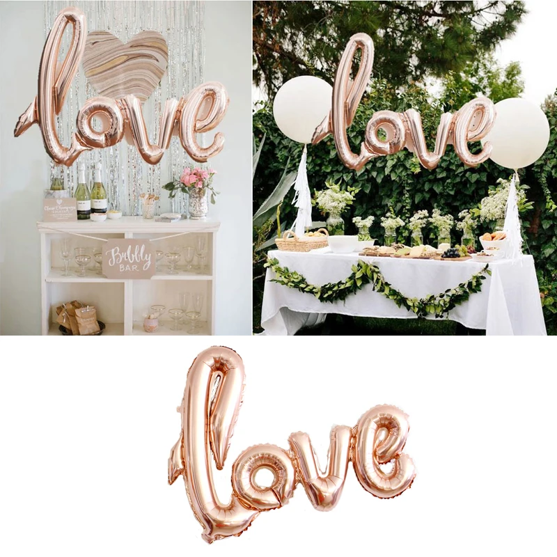 1pc Large 103cm Rose Gold Love Foil Balloons Wedding Party Cecoration Ballons Birthday Party Decoration Adult Engagem Supplies
1pc Large 103cm Rose Gold Love Foil Balloons Wedding Party Cecoration Ballons Birthday Party Decoration Adult Engagem Supplies