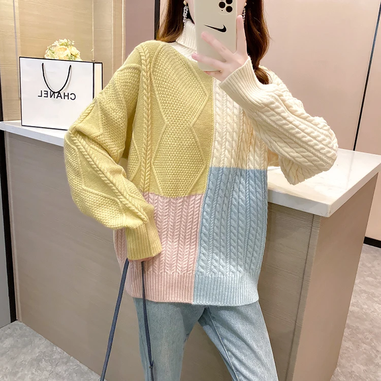 2020 Autumn And Winter New Outer Wear Retro Japanese Stitching All-Match Knitted Sweater Top Women
2020 Autumn And Winter New Outer Wear Retro Japanese Stitching All-Match Knitted Sweater Top Women