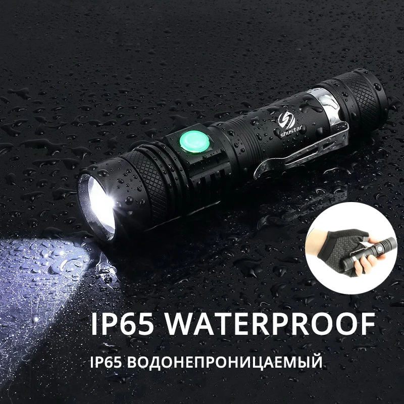 Powerful Rechargeable Mini LED Flashlight 4 Lighting Modes V6 Torch Tactical 18650 Lantern For Hiking Camping Hunting Fishing
Powerful Rechargeable Mini LED Flashlight 4 Lighting Modes V6 Torch Tactical 18650 Lantern For Hiking Camping Hunting Fishing