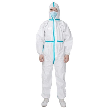 Disposable Protective Jumpsuits Non-woven Anti-particle Splash Hospital Outpatient One-piece Isolation Clothing 
Disposable Protective Jumpsuits Non-woven Anti-particle Splash Hospital Outpatient One-piece Isolation Clothing