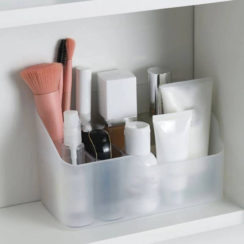 

Cosmetic Storage Box Mirror Cabinet Toiletries Storage Case Classified Storage Lipstick Jewelry Frosted Makeup Organizers Box