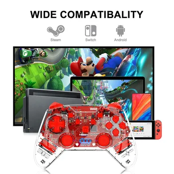 Transparent Wireless Bluetooth Game Controller Double Vibration Shock Joypad Joystick For Nintendo Switch NS Pro Remote Gamepad
Transparent Wireless Bluetooth Game Controller Double Vibration Shock Joypad Joystick For Nintendo Switch NS Pro Remote Gamepad